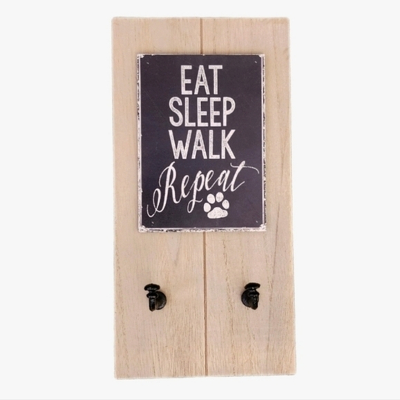 Kirklands Other - Pet Leash Hanger by Kirklands Eat Sleep Repeat Tan Size OS